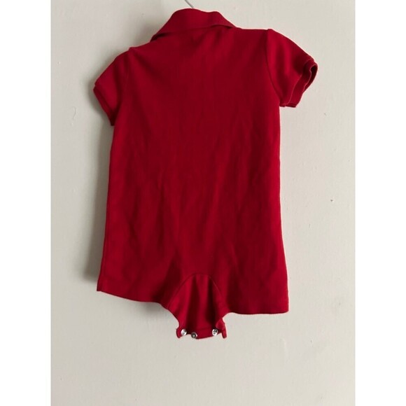Ralph Lauren Polo Bear Romper 9M Red - Picture 2 of 4